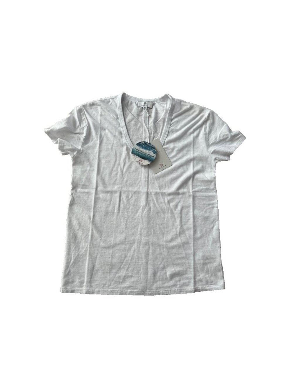 AG Adriano Goldschmied Hensen V-Neck Tee White ( XS )